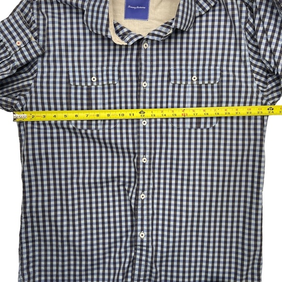 Tommy Bahama Button Front Long Sleeve Plaid Shirt Men's Size XXL Blue - Picture 8 of 10